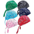 Custom Made Paisley Printed Biker Skull Cap Head Wrap Bandana Headband (BO837)